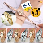 6 in1 Combo Brand new Women  Alloy Crystal Wristwatches, WDOMN241
