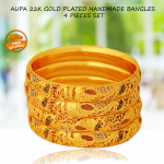 Aupa 22K Gold Plated Handmade Bangles 4 Pieces Set, 13220