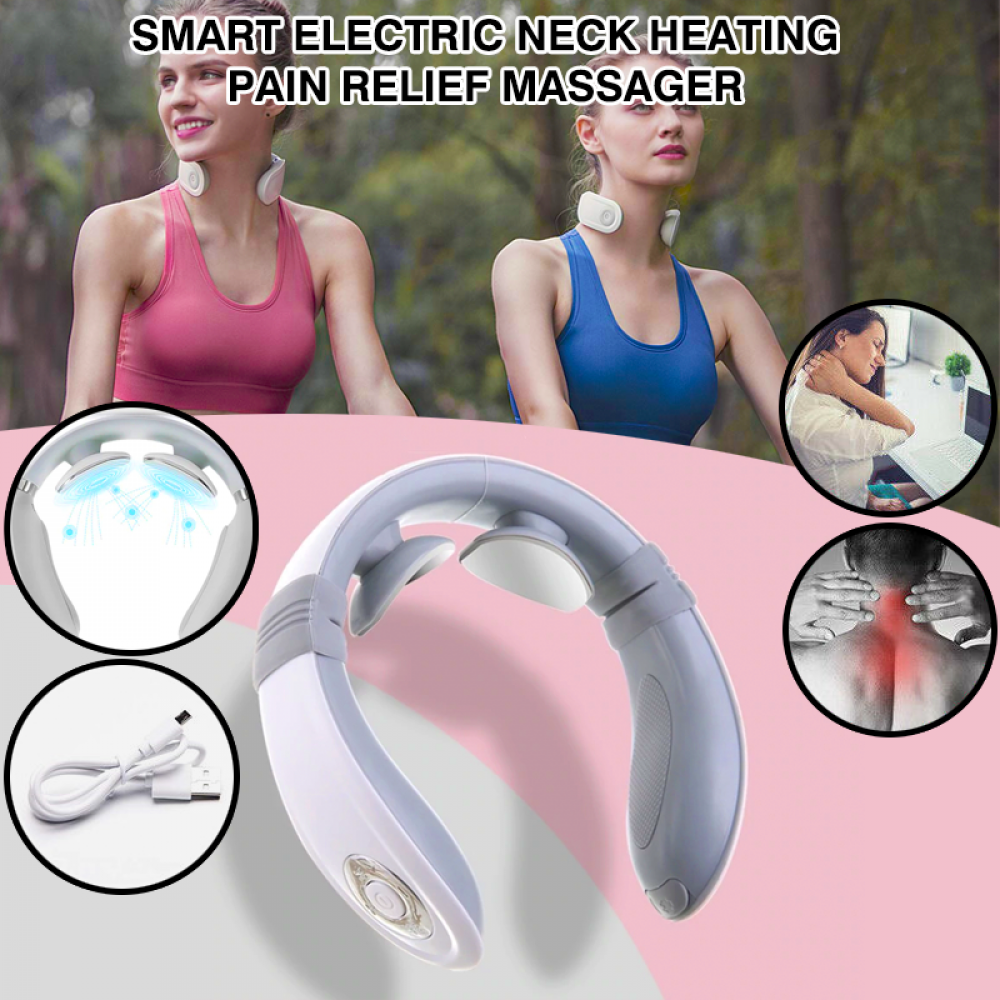 Smart Electric Neck Heating Pain Relief Tool 3D Wireless Deep Tissue Health Body Massager, SV20