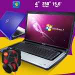 3 In 1 Bundle Offer  Dell Studio-1555, Core 2 Duo, 4GB Memory, 250GB HDD, DVDRW, 15.6, Windows 7,  Laptop-bag, Headset