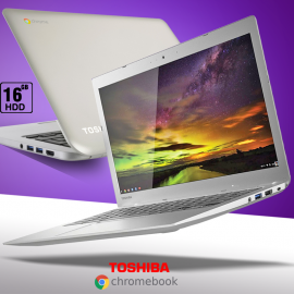 Toshiba Chrome Book 3 In 1 Bundle Offer, Toshiba Chrome Book CB30-B, Intel Celeron, 4GB Ram, Emmc Hdd, 13.3, Inch LED Display, Windows 7, Laptop-Bag, Head set, CB30-B