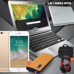 5 In 1 Bundle Offer, Samsung Chrome Book, Laptop-Bag, Head set, Max Universal 20000mah Power Bank With 2 Usb Port With Torch,D-Horse i6s Smartphone SM1