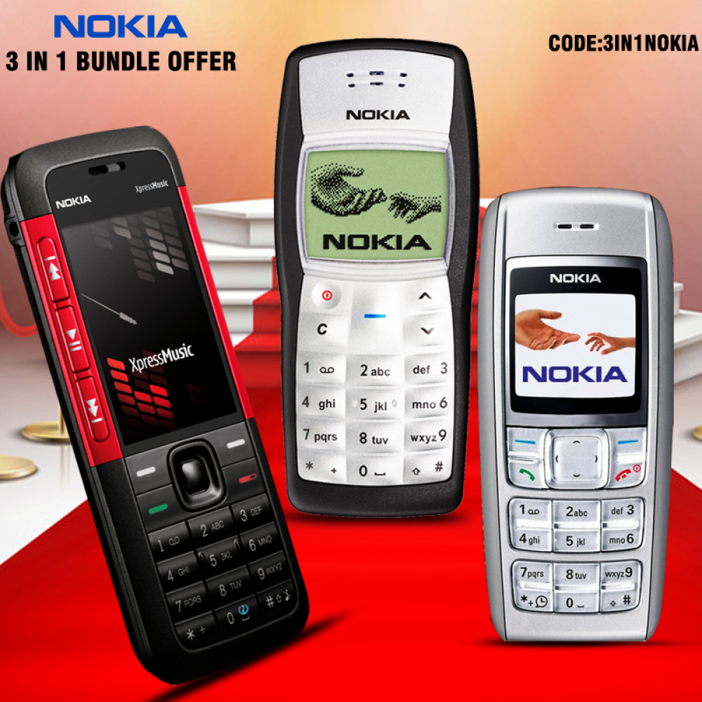 Nokia 3 In 1 Bundle Offer, Nokia 5310 Xpressmusic, Nokia 1100, Nokia 1600 ,3in1Nokia
