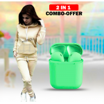 2 in 1 combo offer ,Inpods 12 Wireless Bluetooth Different Color Airpods, Inpods 12,Printed Women Hoodies Pant Clothing Set New Casual 2 Piece, 1Set Warm Clothes Solid Tracksuit Women Set Top Pants Ladies Suit