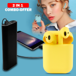 Dream deal Combo Offers 2 In 1  Inpods 12 Wireless Bluetooth Different Color Airpods, Inpods 12, 20000mah Powerbank
