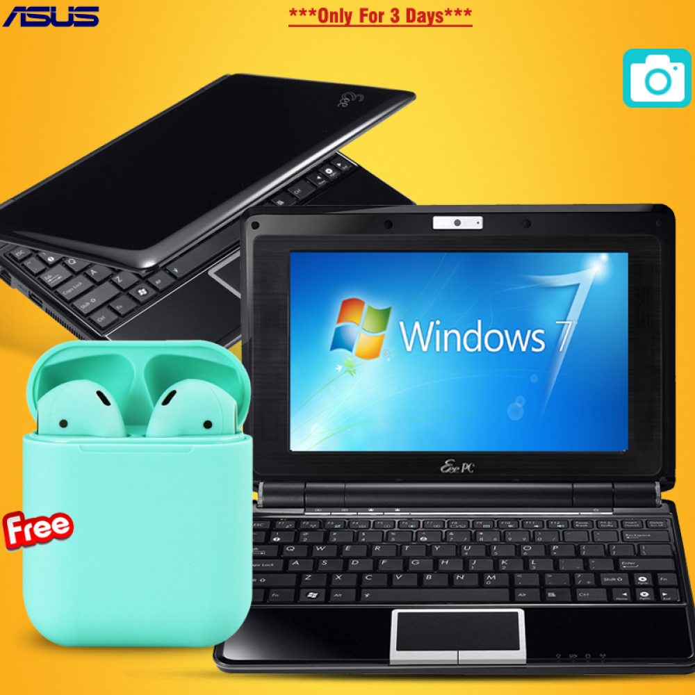 2 In 1 Bundle Offer, Asus Eee, Intel Atom, 2GB Ram, SSD HDD, 8.5, Inch LED Display, Windows 7, Black, Inpods 12 Wireless Bluetooth Different Color Airpods, Inpods 12