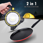 2 in 1 Bundle offer 30W Solar Portable Rechargeable COB Light Outdoor Garden Work USB Charge Lamp, RS-TS77, Special Non-Stick Flat Tawa,CB01
