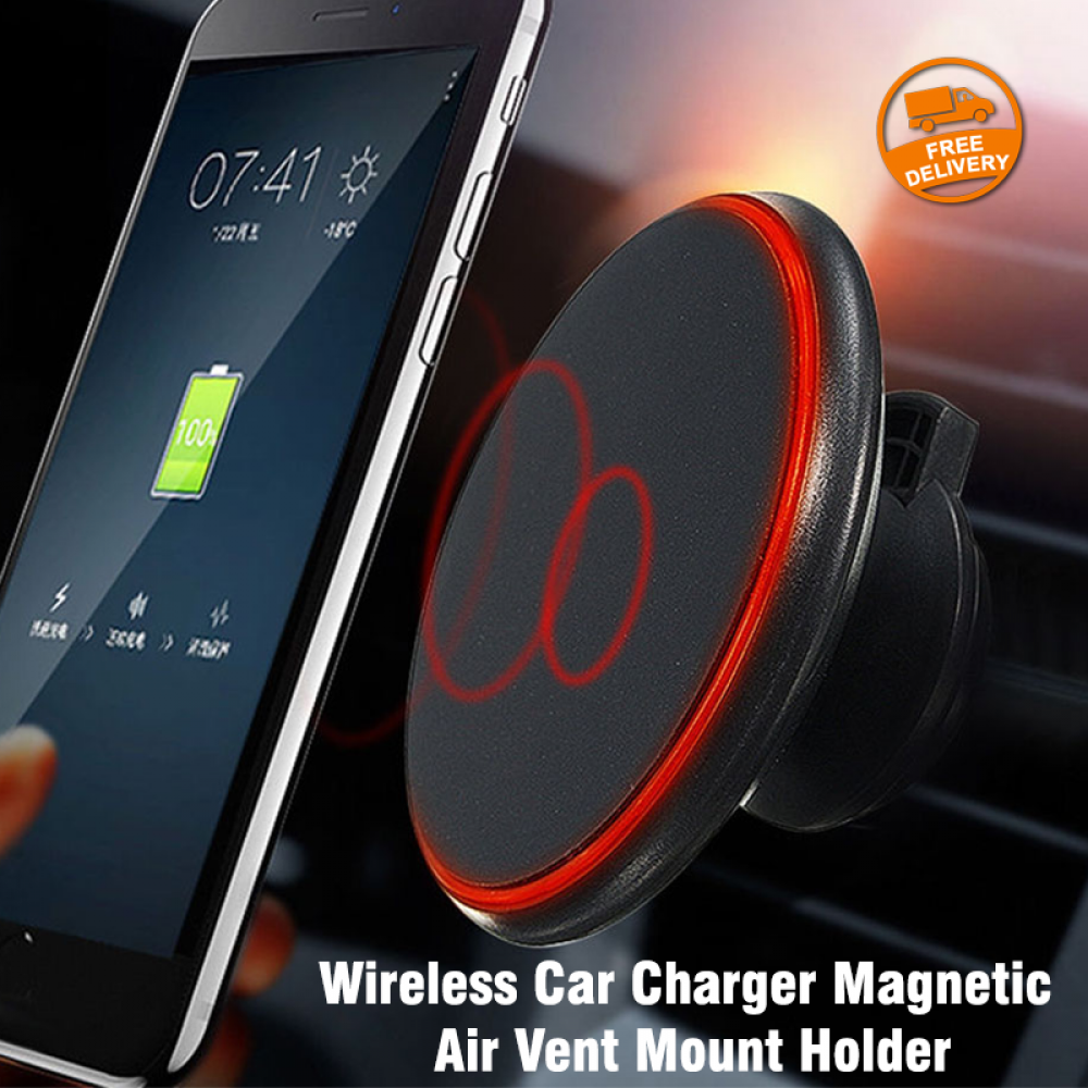 Qi Wireless Car Charger Magnetic Air Vent Mount Holder, Qi1