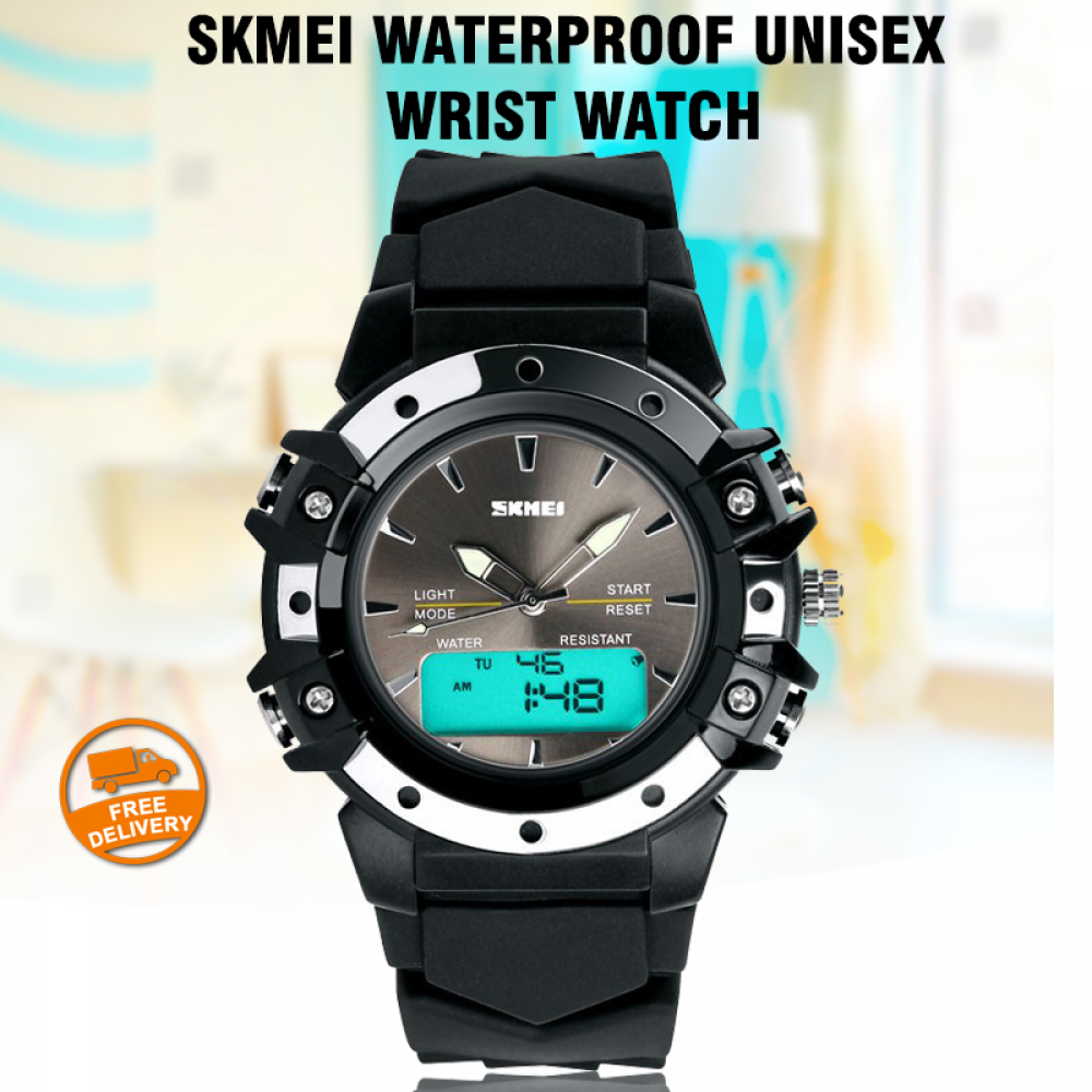 SKMEI Waterproof Military Sport Dual time Digital Analog Quartz Unisex Wristwatch, S0821