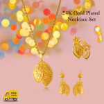 Best Trust 24K Gold Plated Multi Shape Design Necklace Set With Ring, BT63