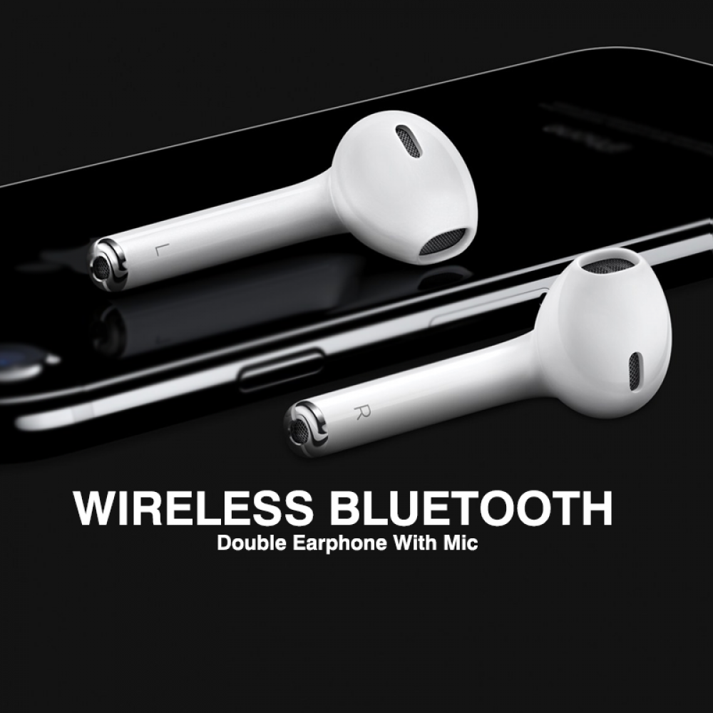 Buy 1 Get 1 Offers Wireless Bluetooth Mini Single Earphone With Mic (HBQ-i7), White