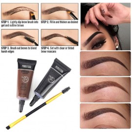 1 Set 2 Color Eyebrow Cream Mascara Gel Waterproof Eyebrow Gel With Brush Pro Makeup Eyebrow Enhancer Tint Cosmetics Beauty Tool, MS022