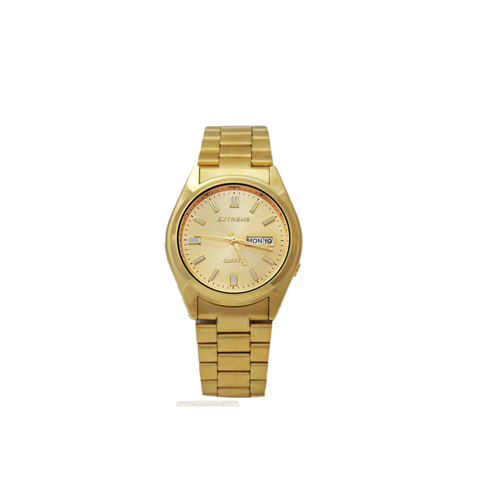 Extreme Stainless Steel Gold Watch For Men, EX1040G