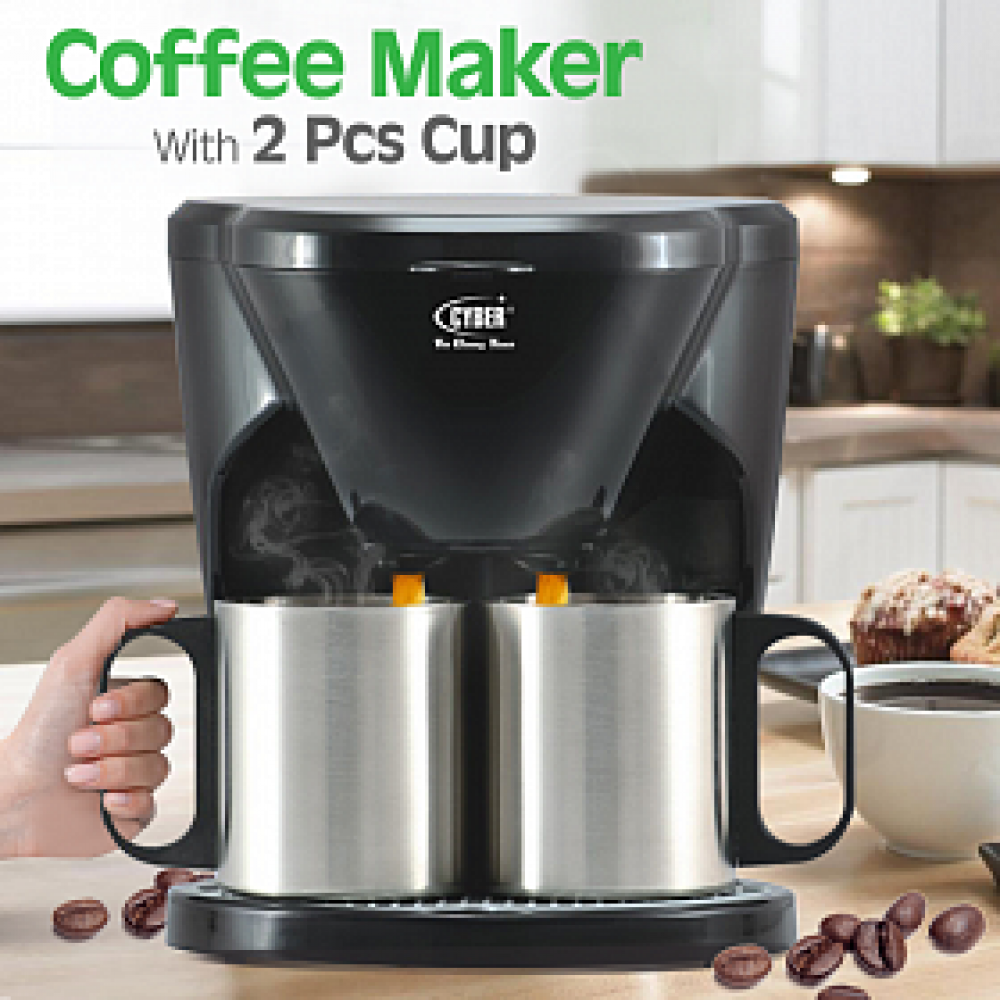 Cyber Coffee Maker With 2 Pcs 120ML Cup, CYCM823	