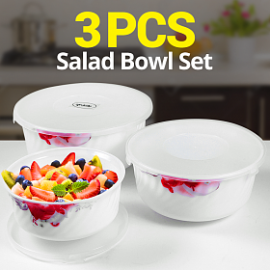 Cindrella Opal Glassware 3 Pcs Salad Bowl Set, CA102