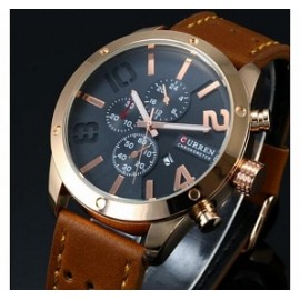 Buy 1 Get 1 Curren Sports Leather Fashion Watch For Men, 8243