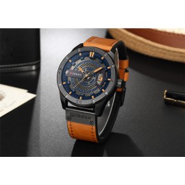 Curren Exclusive Military Case Waterproof Sports Leather Mens Wrist Watches, 8301